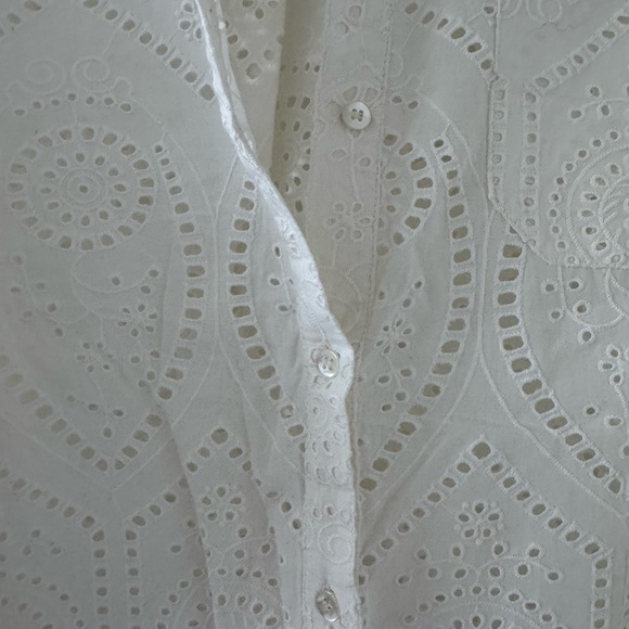 NWOT Sezane Max shirt white cotton broderie size 38/US 6 white - Picture 4 of 7